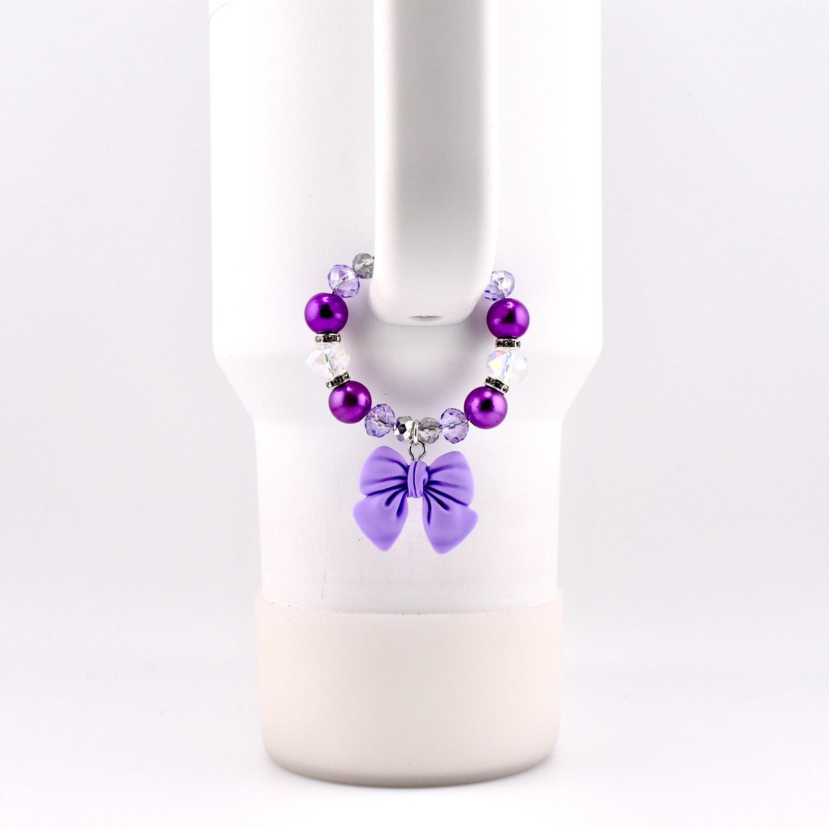 Simple Bow Charm Tumbler Handle Bracelet