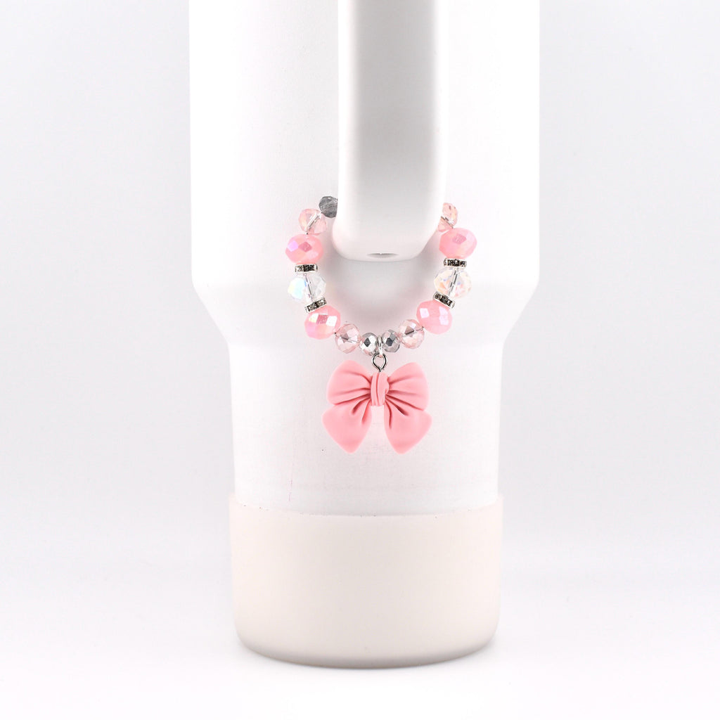 Simple Bow Charm Tumbler Handle Bracelet