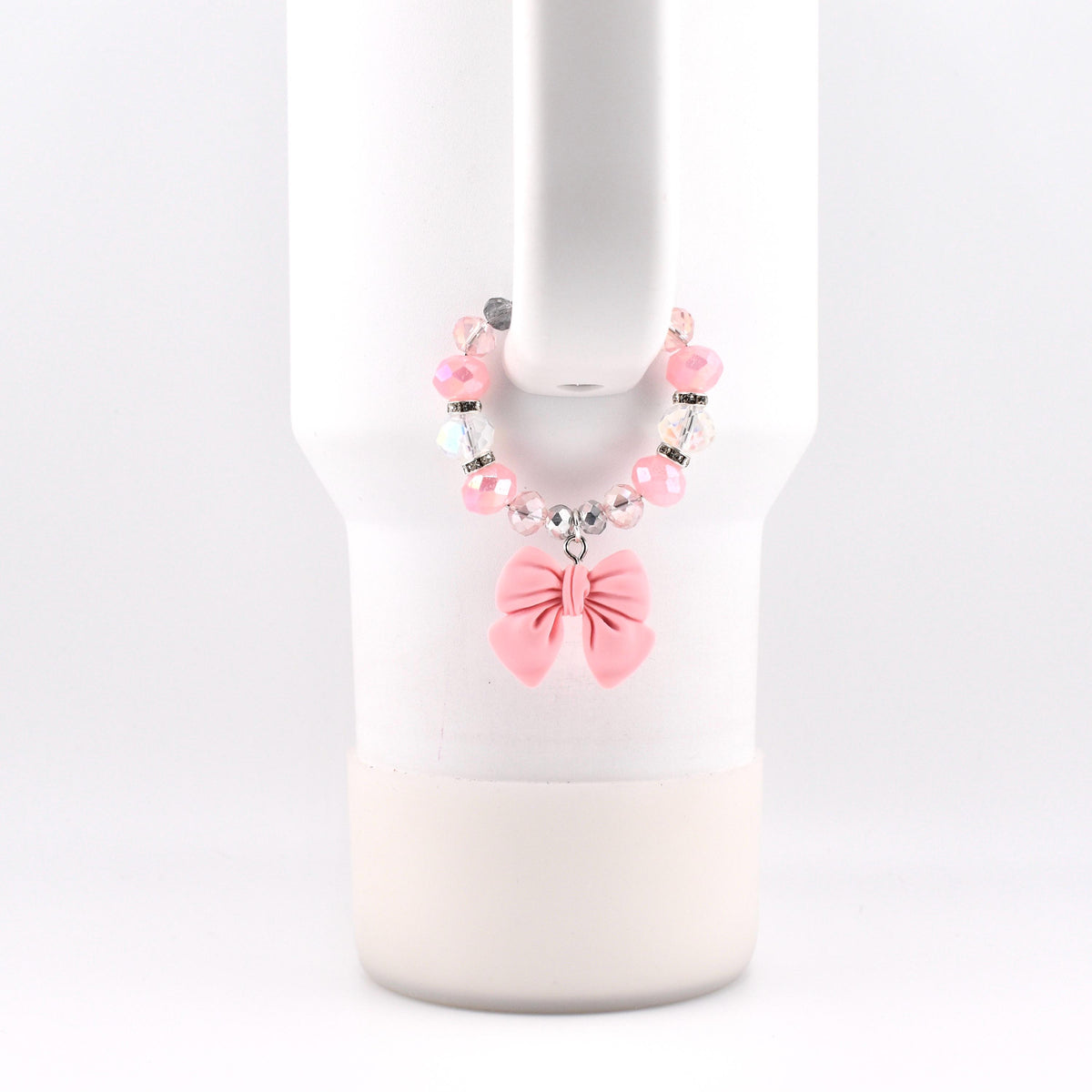 Simple Bow Charm Tumbler Handle Bracelet