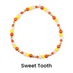 Candy Corn Charm Bracelet Stack: Beaded Halloween Jewelry Set