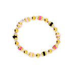 Pink and Black Halloween Charm Bracelet Set of 5