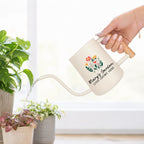 Personalized Boho Floral Watering Can | Metal Watering Can with Flowers and Custom Name or Word Design