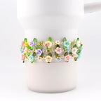 Pastel Flower Beaded Bracelet | Handmade Floral Stretch Jewelry | Spring Garden Charm