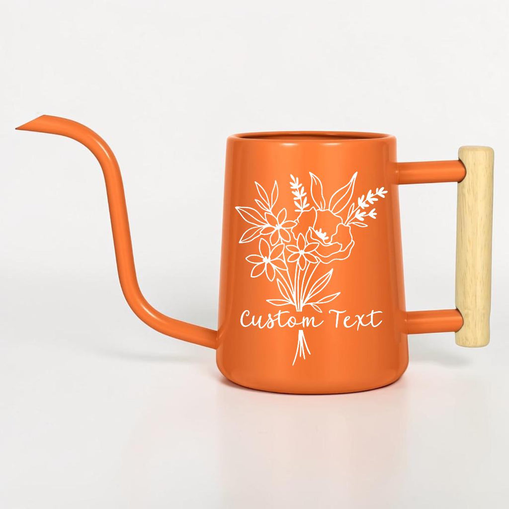 Watering Can with Customizable Floral Bouquet Design