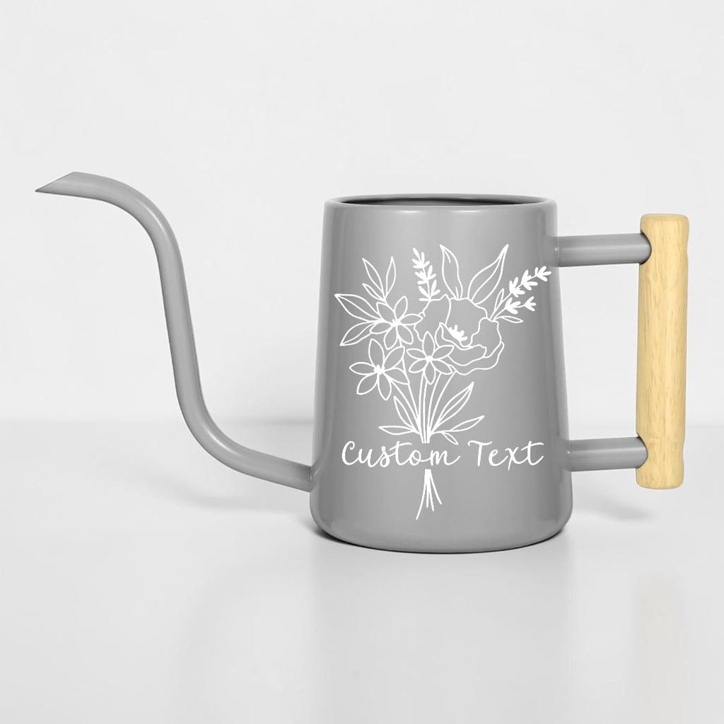Watering Can with Customizable Floral Bouquet Design