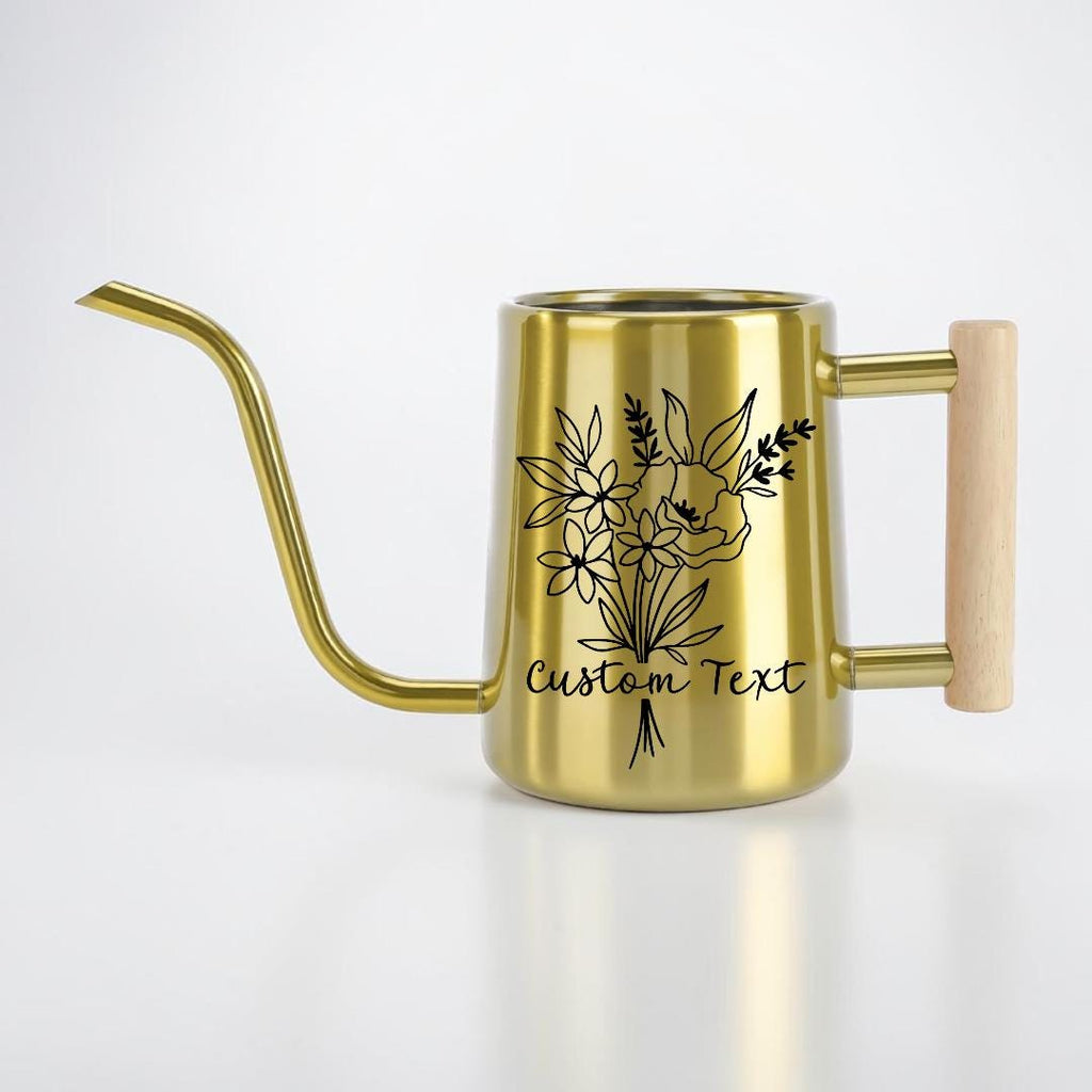 Watering Can with Customizable Floral Bouquet Design