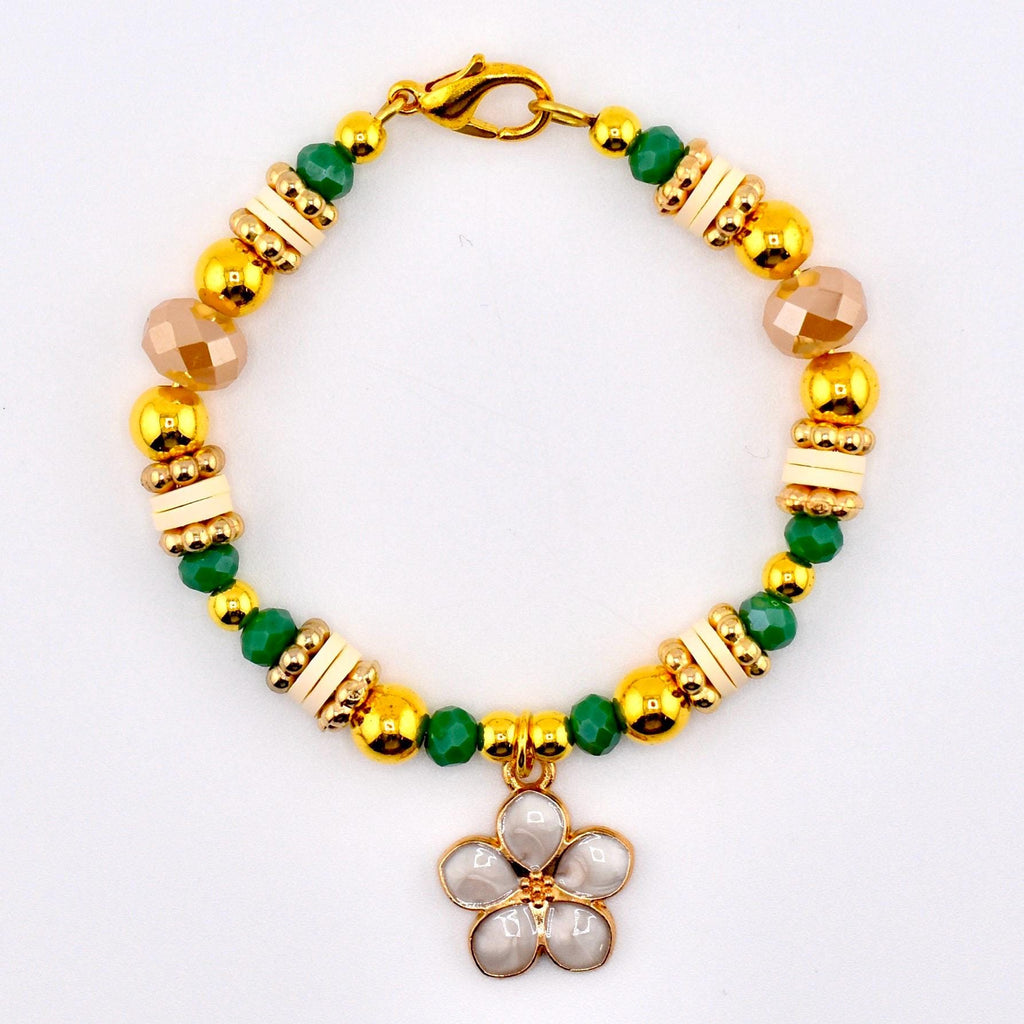 Heirloom Floral Cream Tumbler Handle Bracelet
