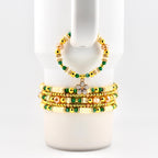 Heirloom Floral Cream Tumbler Handle Bracelet