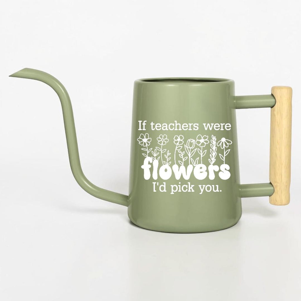 Personalized Watering Can with Flower Design and Customizable Name or Word