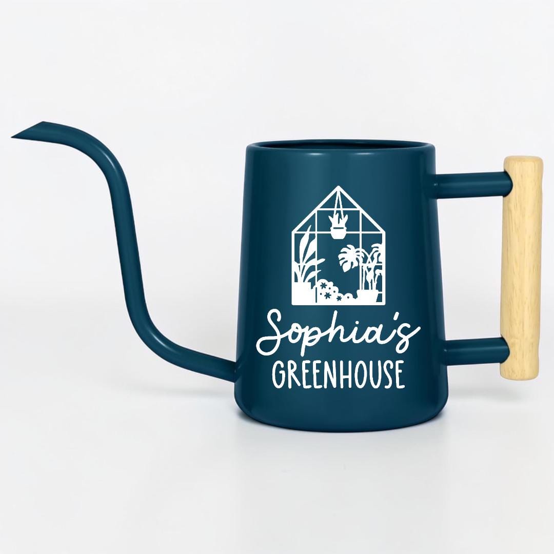 Metal Watering Can with Personalized Greenhouse Design
