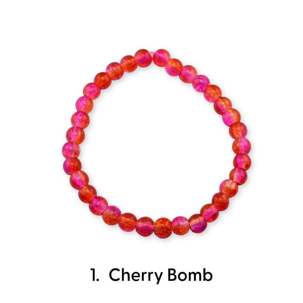 Mixed Color Beaded Stretch Bracelet | Minimalist Bead Stacking Bracelet