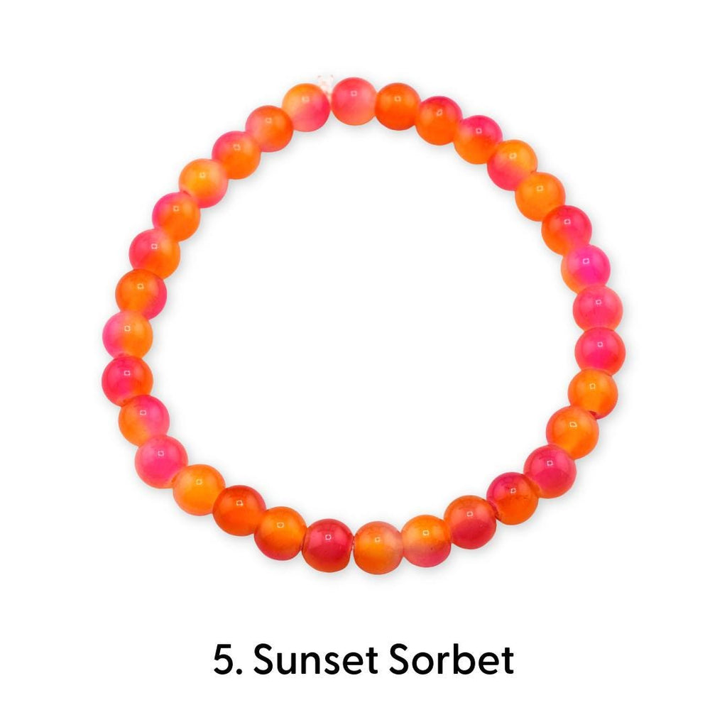 Mixed Color Beaded Stretch Bracelet | Minimalist Bead Stacking Bracelet