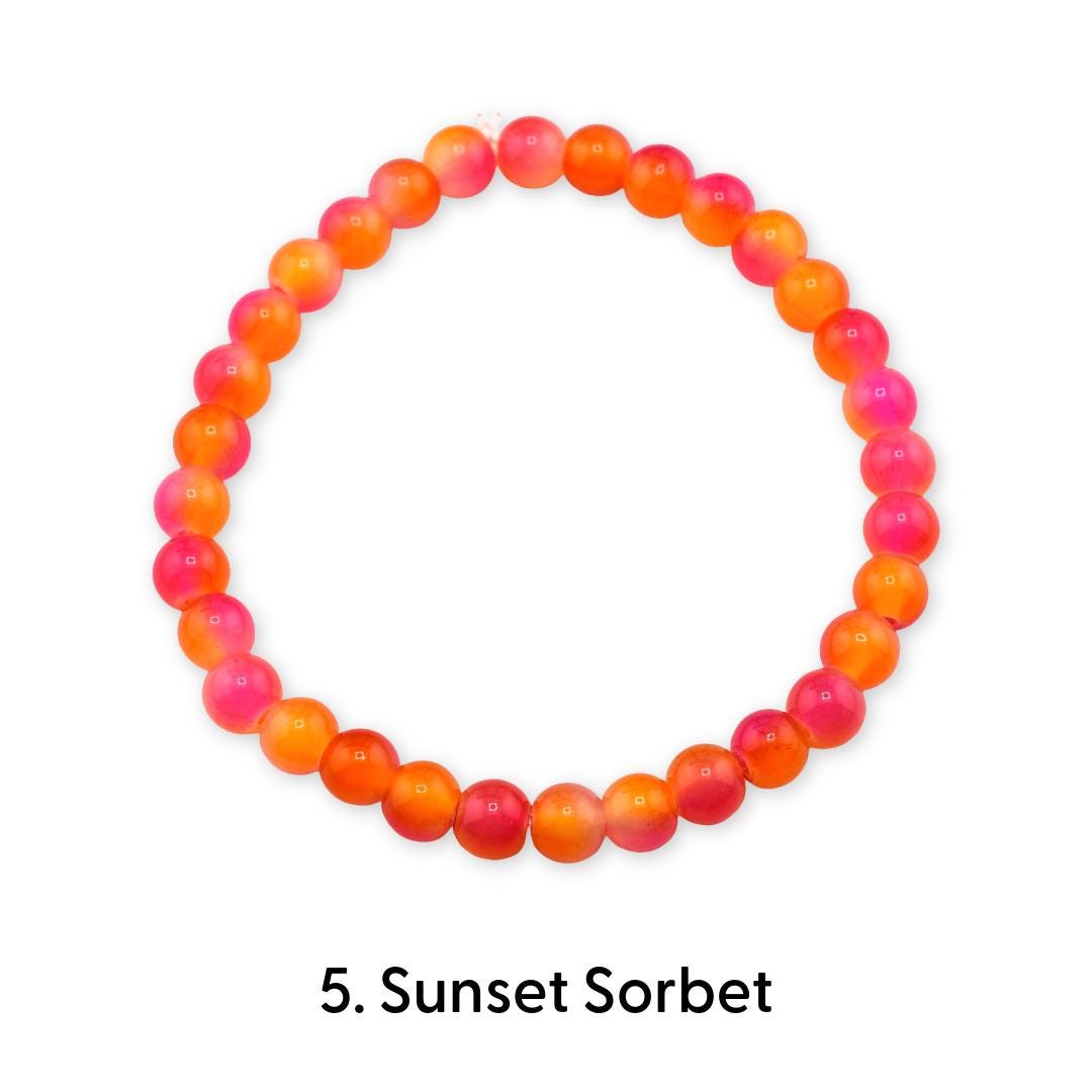 Mixed Color Beaded Stretch Bracelet | Minimalist Bead Stacking Bracelet