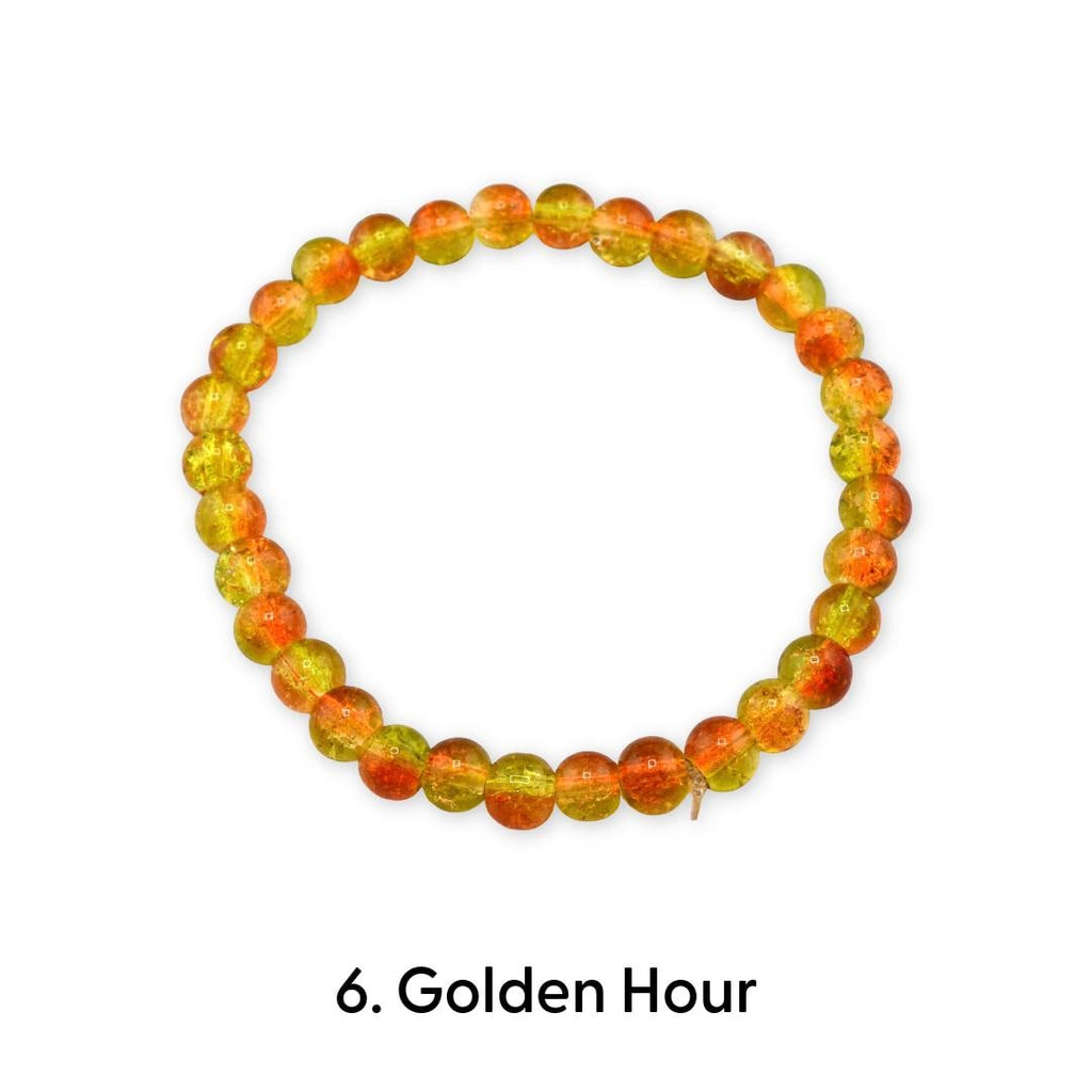 Mixed Color Beaded Stretch Bracelet | Minimalist Bead Stacking Bracelet