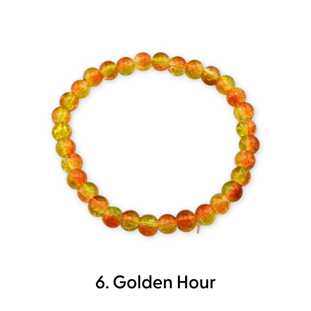 Mixed Color Beaded Stretch Bracelet | Minimalist Bead Stacking Bracelet