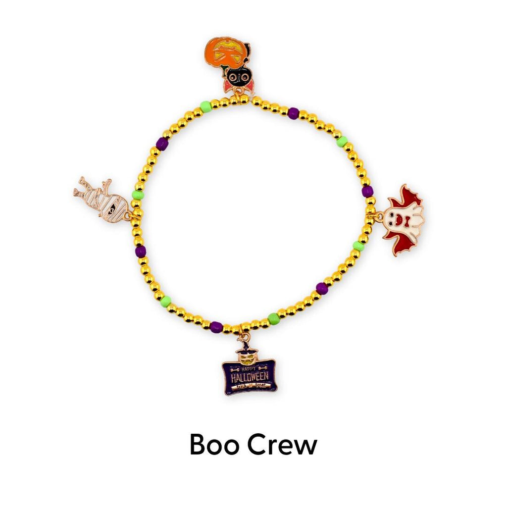 Trick or Treat Bracelet Collection: Halloween Charm Bracelet Stack