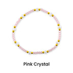 Blossom Gloss Bracelet Collection: Light Pink and Gold Stackable Bracelets