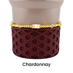 Bedrock Gloss Handmade Beaded Bracelet Collection: Burgundy Gold and Cream Bracelets