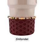 Bedrock Gloss Handmade Beaded Bracelet Collection: Burgundy Gold and Cream Bracelets