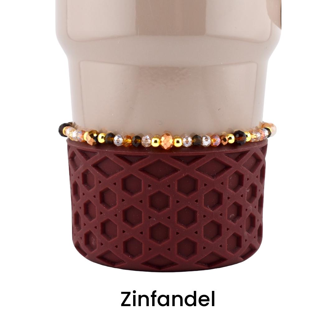 Bedrock Gloss Handmade Beaded Bracelet Collection: Burgundy Gold and Cream Bracelets