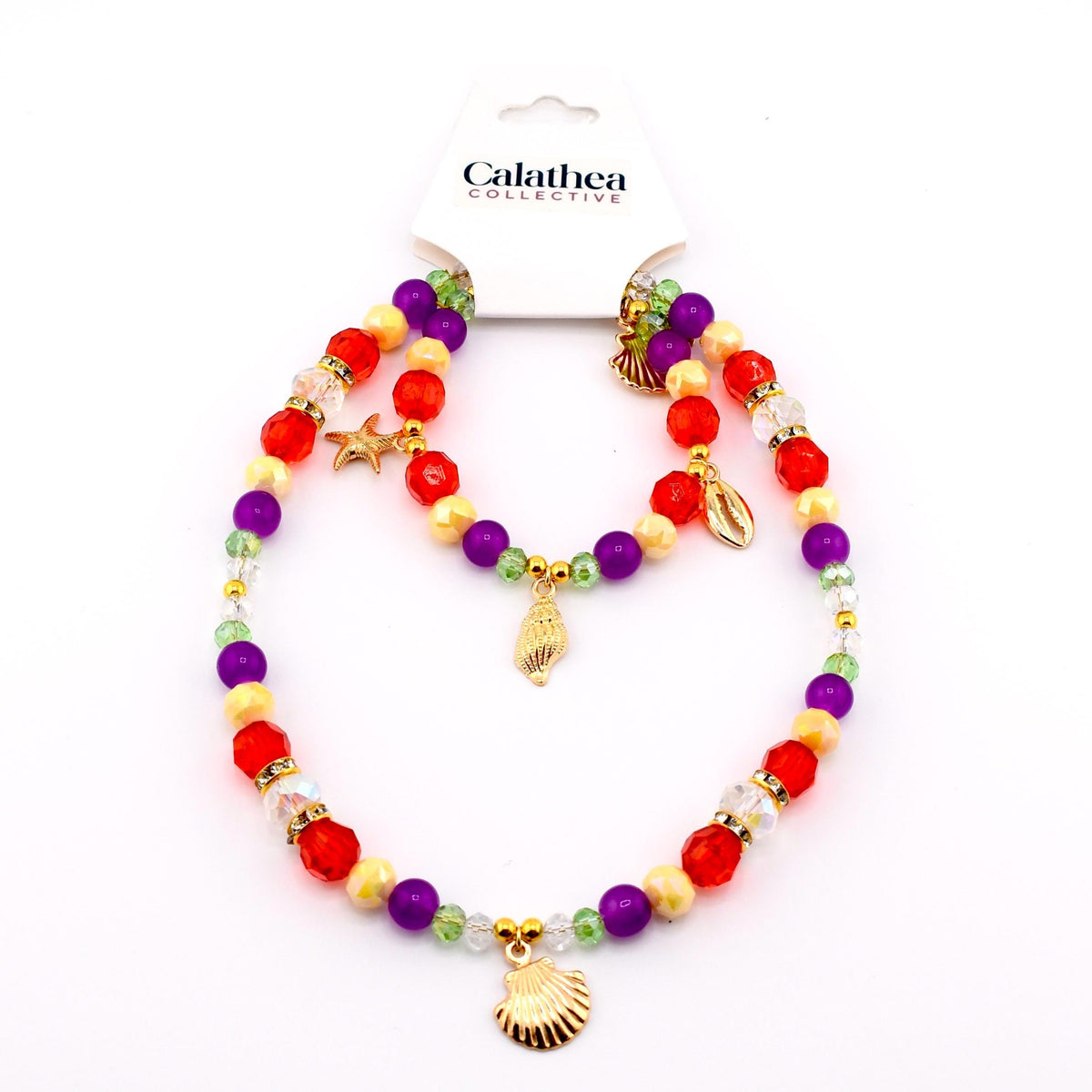 Princess Ariel Mermaid Necklace and Bracelet Set