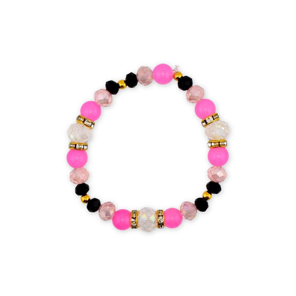 Pink and Black Halloween Charm Bracelet Set of 5