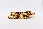 Fall Cabernet Bracelet Collection: Maroon, Gold, and Bronze Beaded Bracelets