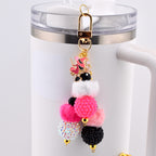 Pink and Black Halloween Tumbler Handle Charm