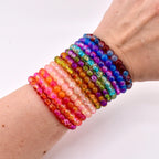 Mixed Color Beaded Stretch Bracelet | Minimalist Bead Stacking Bracelet