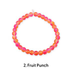 Mixed Color Beaded Stretch Bracelet | Minimalist Bead Stacking Bracelet