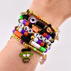 Trick or Treat Bracelet Collection: Halloween Charm Bracelet Stack