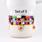 Trick or Treat Bracelet Collection: Halloween Charm Bracelet Stack