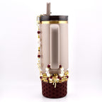 Bedrock Gloss Handmade Beaded Bracelet Collection: Burgundy Gold and Cream Bracelets