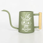 Watering Can with Personalized Name or Word and Floral Bouquet in Mason Jar Design