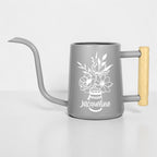 Watering Can with Personalized Name or Word and Floral Bouquet in Mason Jar Design