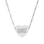Endo Warrior Heart Necklace | Engraved Endometriosis Awareness Jewelry