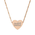 Endo Warrior Heart Necklace | Engraved Endometriosis Awareness Jewelry