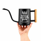 Personalized Watering Can with Wood Handle | Letting Our Love Grow