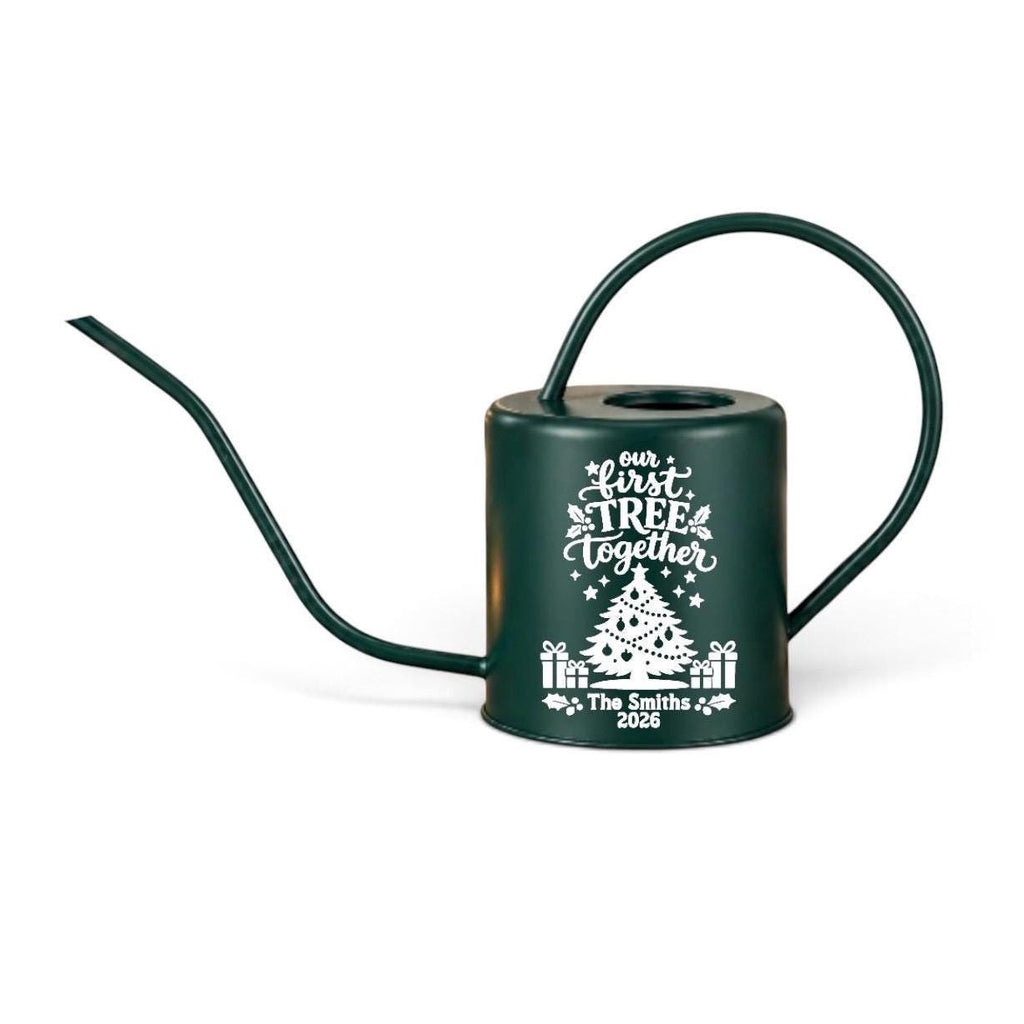 Personalized Christmas Tree Watering Can, Our First Christmas Together Gift, Custom Newlywed Christmas Gift, Tree Hydration Can