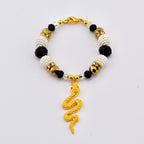 Black and Gold Snake or Moth Tumbler Handle Charm