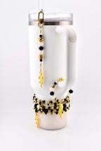 Black and Gold Snake or Moth Tumbler Handle Charm