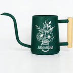 Watering Can with Personalized Name or Word and Floral Bouquet in Mason Jar Design