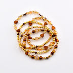 Golden Romance Bracelet Collection: Bronze Hematite and Gold Beaded Bracelets