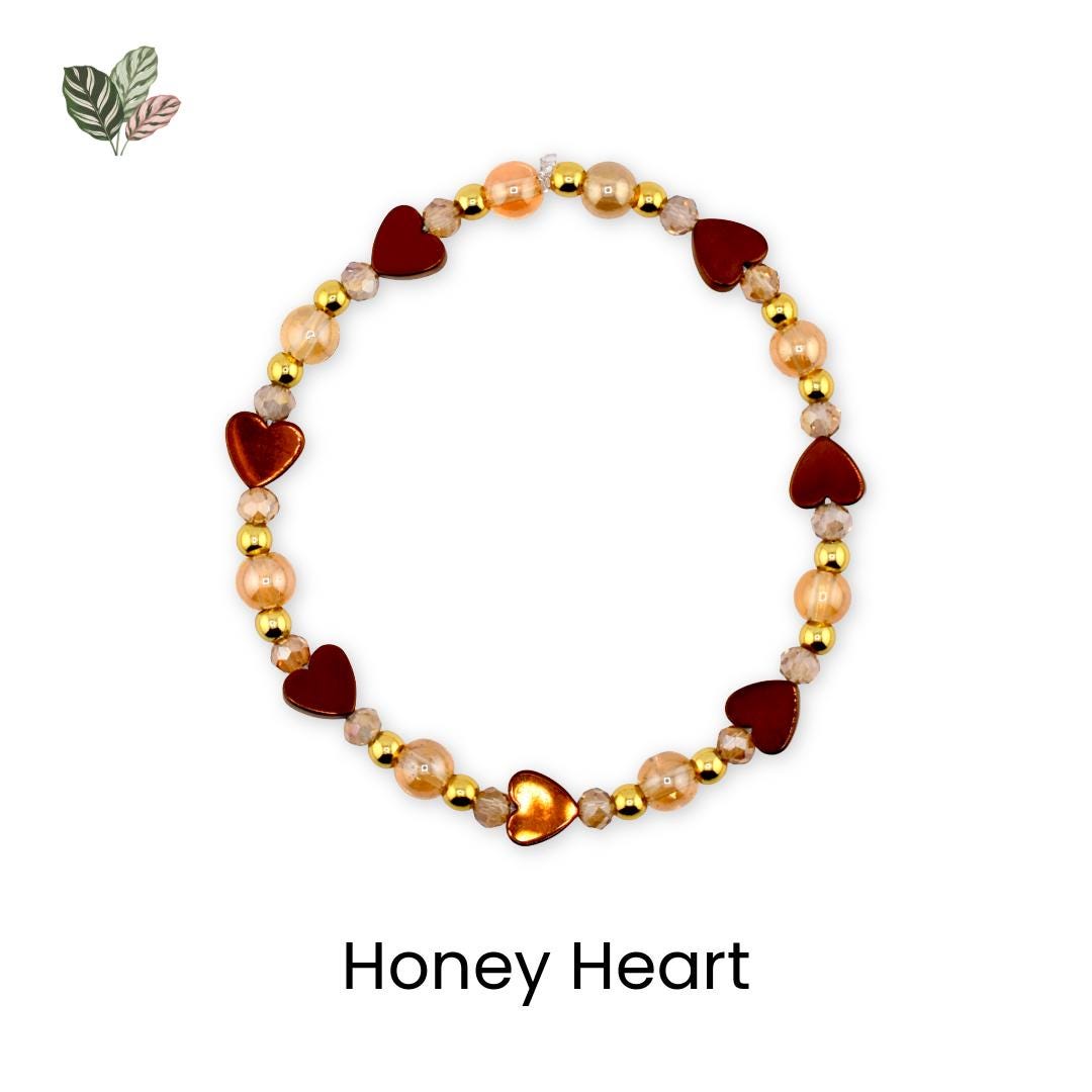 Golden Romance Bracelet Collection: Bronze Hematite and Gold Beaded Bracelets