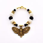 Black and Gold Snake or Moth Tumbler Handle Charm