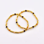Golden Romance Bracelet Collection: Bronze Hematite and Gold Beaded Bracelets