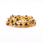 Golden Romance Bracelet Collection: Bronze Hematite and Gold Beaded Bracelets