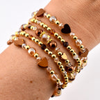 Golden Romance Bracelet Collection: Bronze Hematite and Gold Beaded Bracelets
