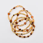 Golden Romance Bracelet Collection: Bronze Hematite and Gold Beaded Bracelets