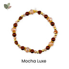 Golden Romance Bracelet Collection: Bronze Hematite and Gold Beaded Bracelets